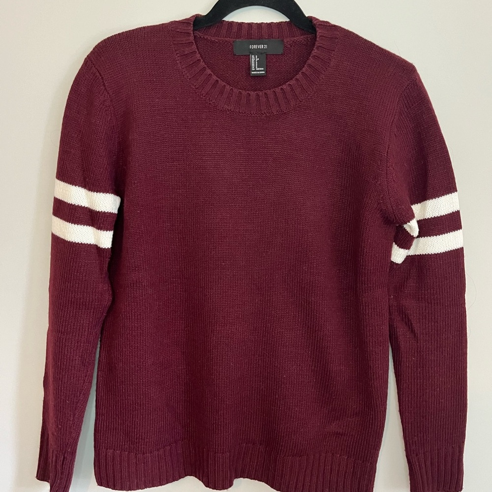 Forever 21 - Maroon Knit Sweater - Small